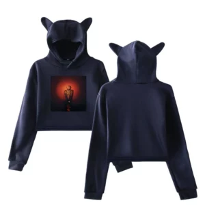 Young Thug Blue Cropped Hoodie