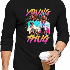 Young Thug Printed T-Shirt Men's Crewneck Long Sleeve